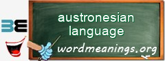 WordMeaning blackboard for austronesian language